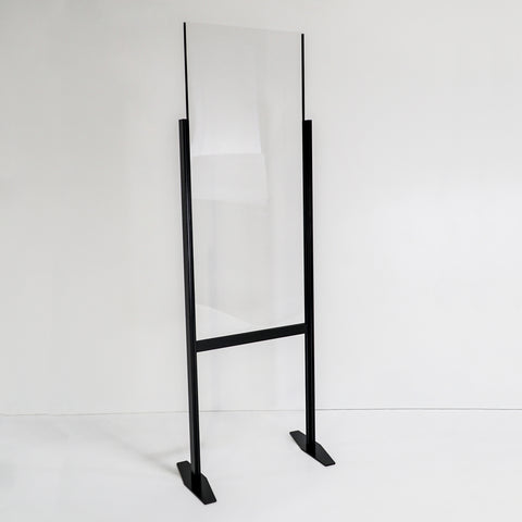 Floor Standing Shield Raised Frame 24 - Black