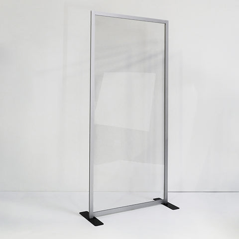 Floor Standing Shield Full Frame - Clear Acrylic