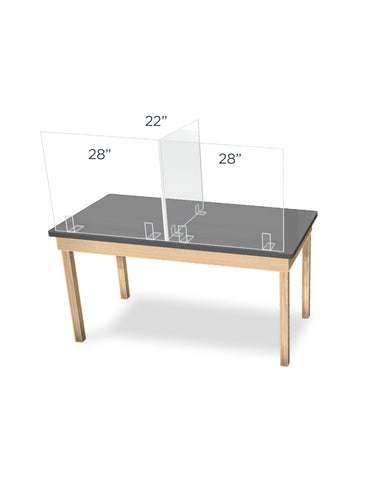 Modular Table Top Desk Dividers “T” Configuration / SCH-0001-T