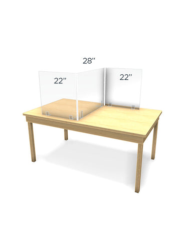 Modular Table Top Desk Divider “S” Configuration / SCH-0001-S