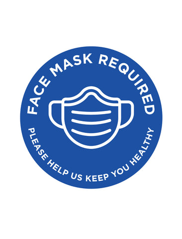 Face Mask Required Stickers (8 Pack) / SCH-0018