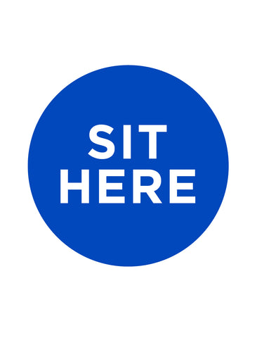 Sit Here Stickers (8 Pack) / SCH-0021