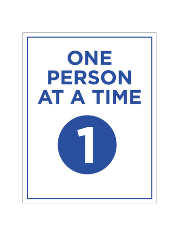One Person At A Time (4 Pack) / SCH-0031