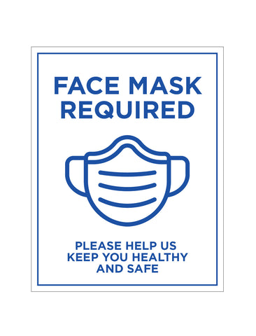 Face Mask Required (4 Pack) / SCH-0027