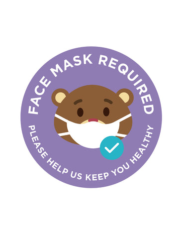 Face Mask Required Stickers (8 Pack) / SCH-0054