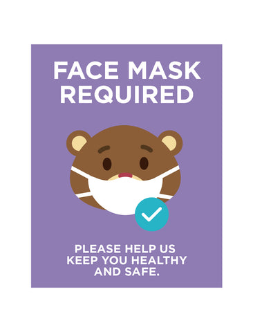 Face Mask Required (4 Pack) / SCH-0048