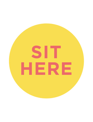 Sit Here Stickers (8 Pack) / SCH-0057
